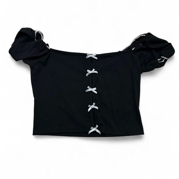 Tops - Black Milkmaid Top